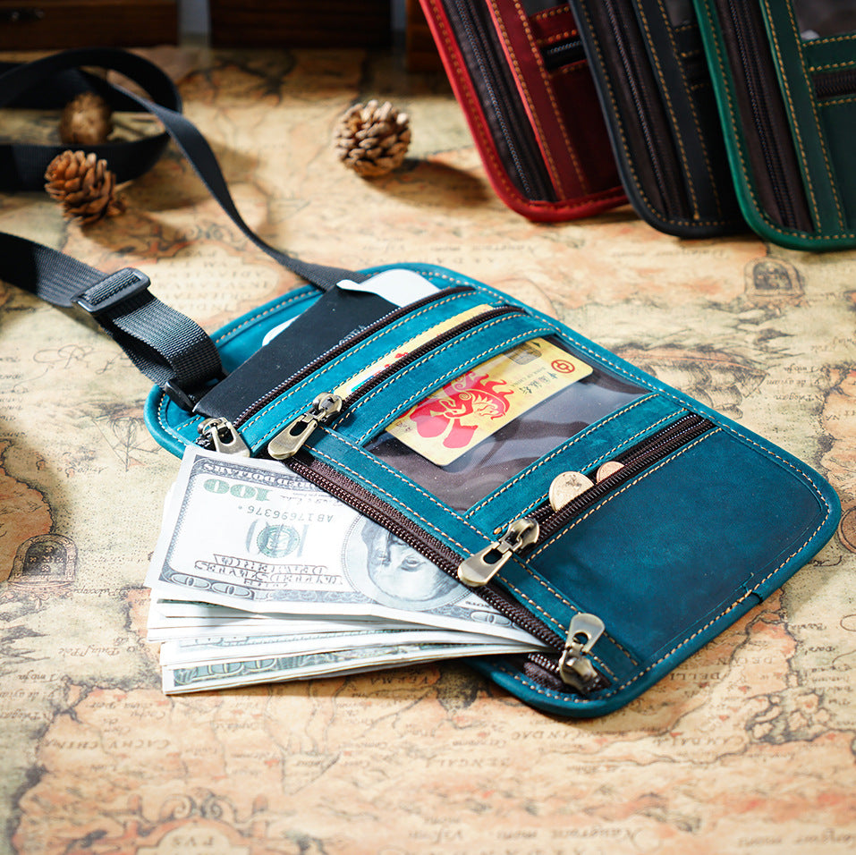 The Wanderer – Leather RFID Passport Organizer Holder