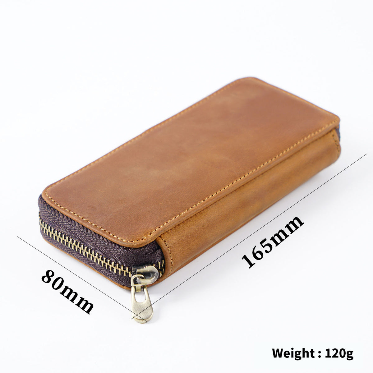 Pen & Keep – Full-Grain Cowhide Leather Zipper Pen Case