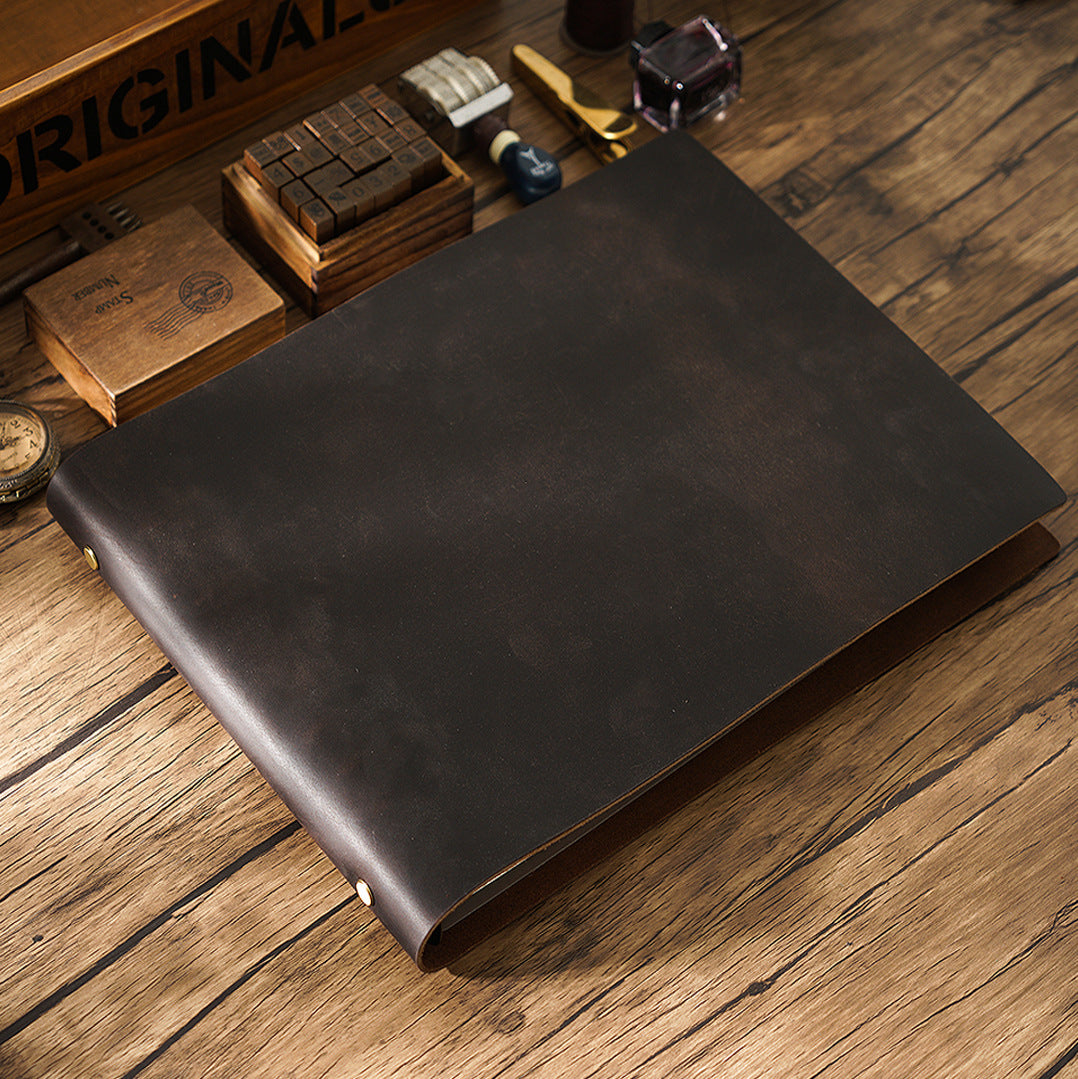 The Roaming Canvas — Leather A4 Landscape Ring Binder Sketchbook Notebook