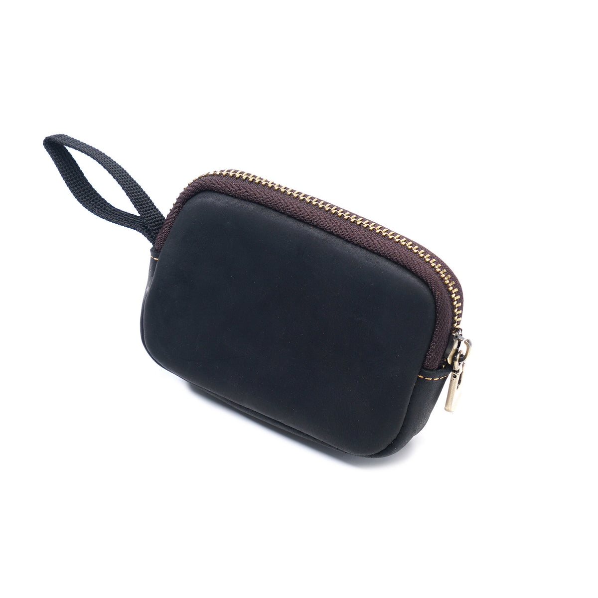 Pocket Chaos Tamer – Leather Mini Zip Pouch