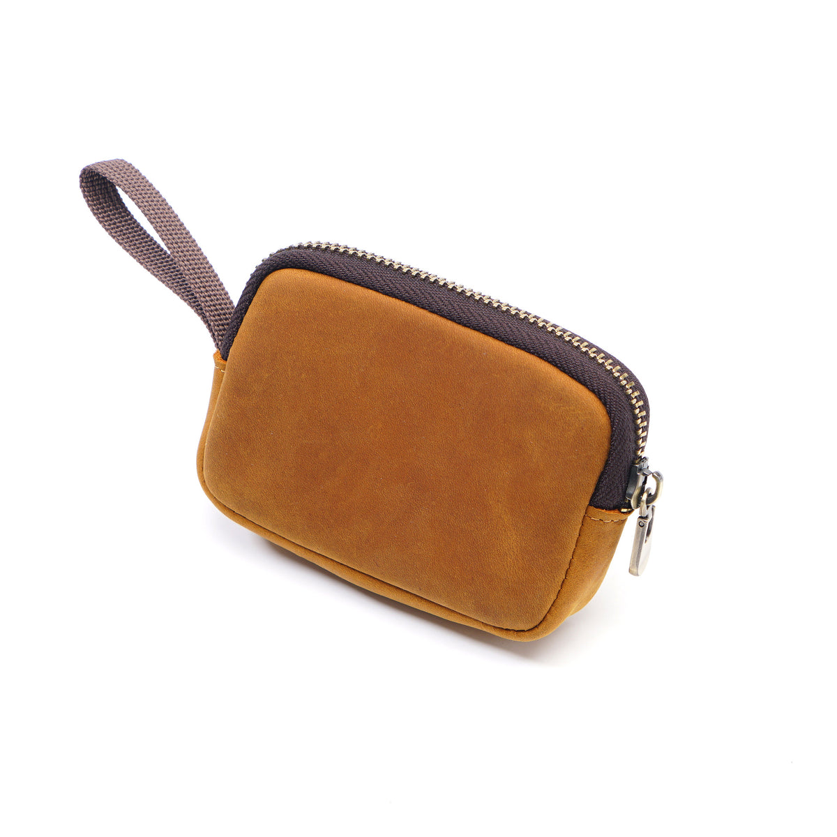 Pocket Chaos Tamer – Leather Mini Zip Pouch