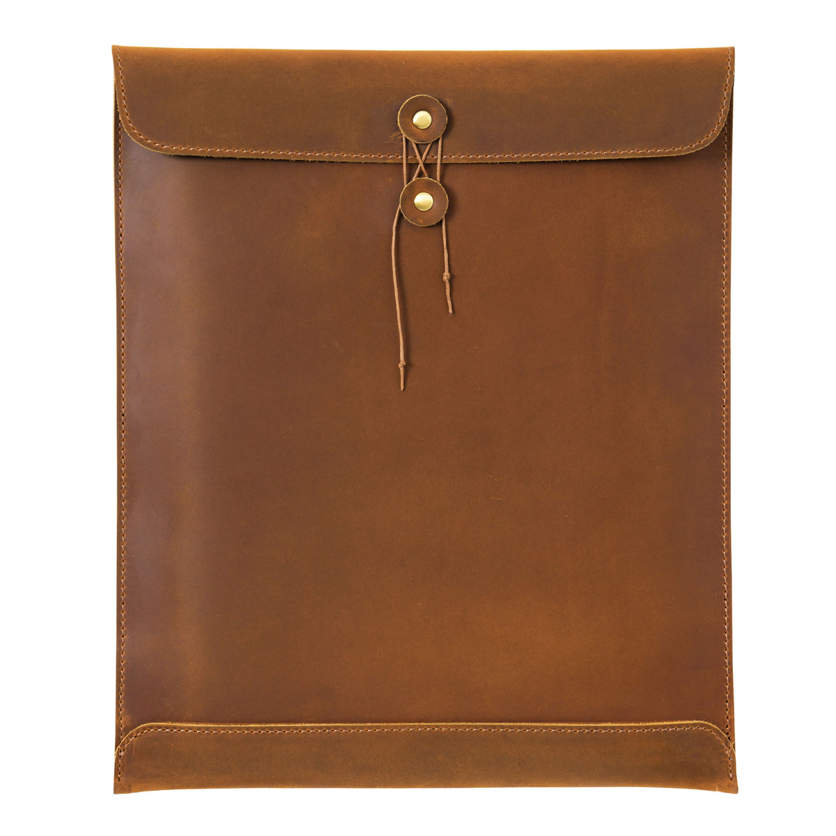 Genuine Leather A4 Document Folder – Large Capacity File Organizer