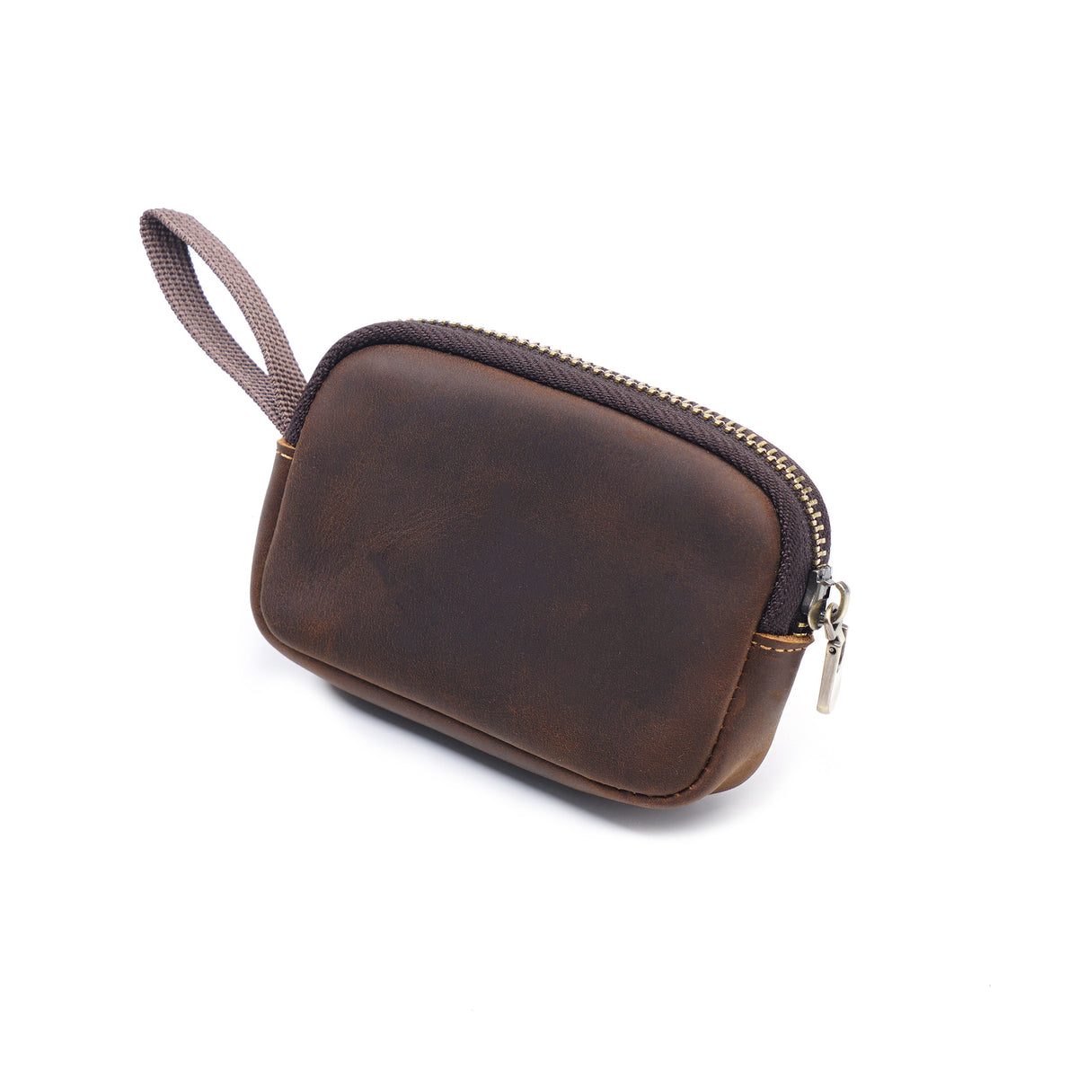 Pocket Chaos Tamer – Leather Mini Zip Pouch