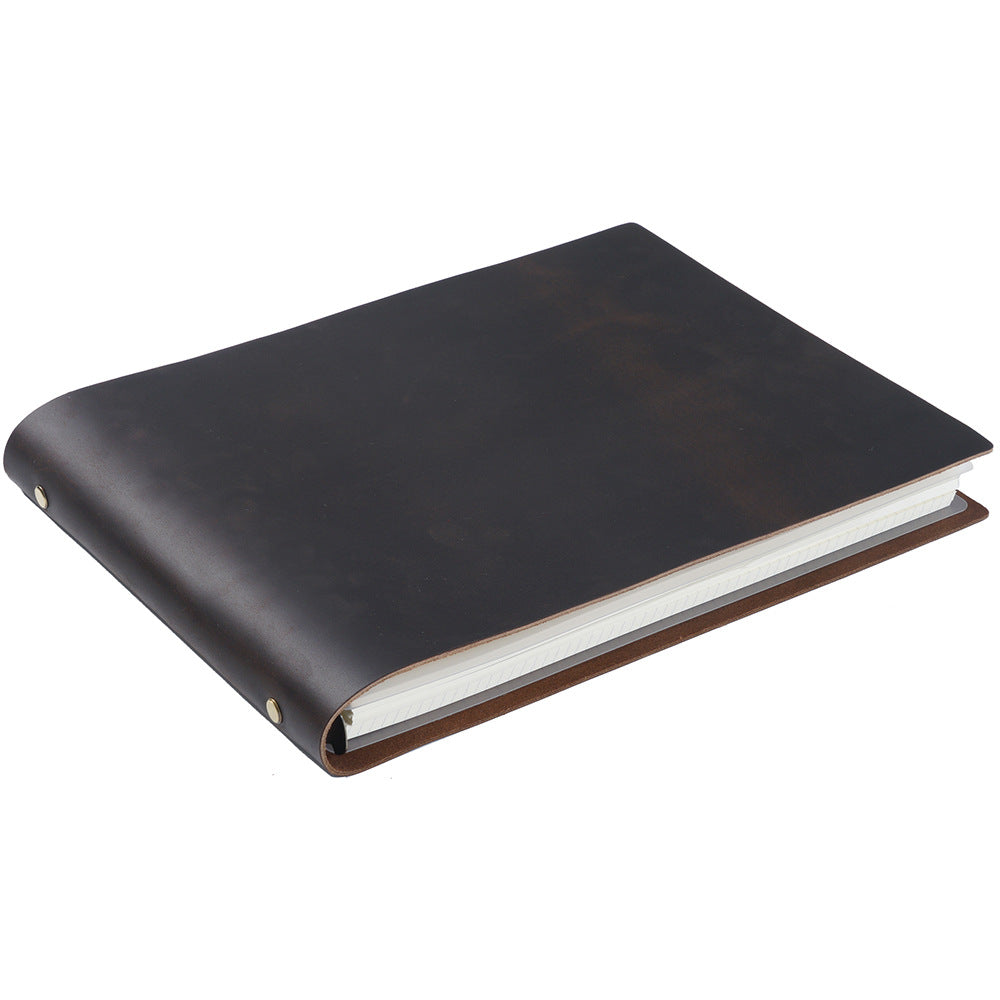 The Roaming Canvas — Leather A4 Landscape Ring Binder Sketchbook Notebook