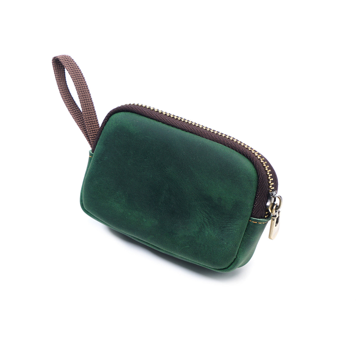 Pocket Chaos Tamer – Leather Mini Zip Pouch