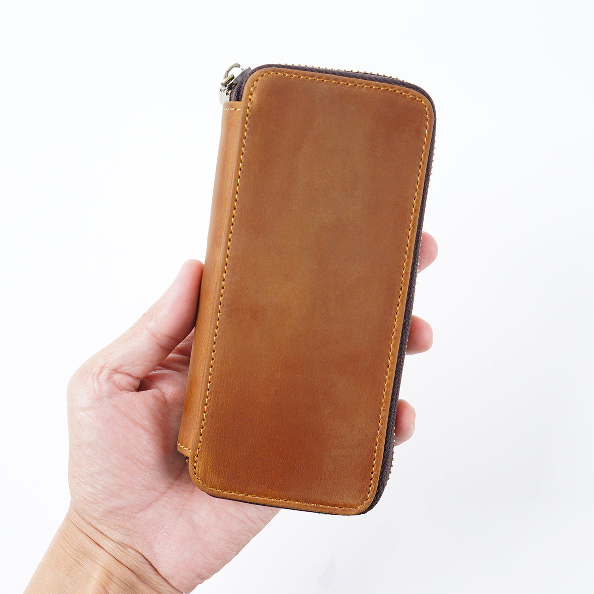 Pen & Keep – Full-Grain Cowhide Leather Zipper Pen Case