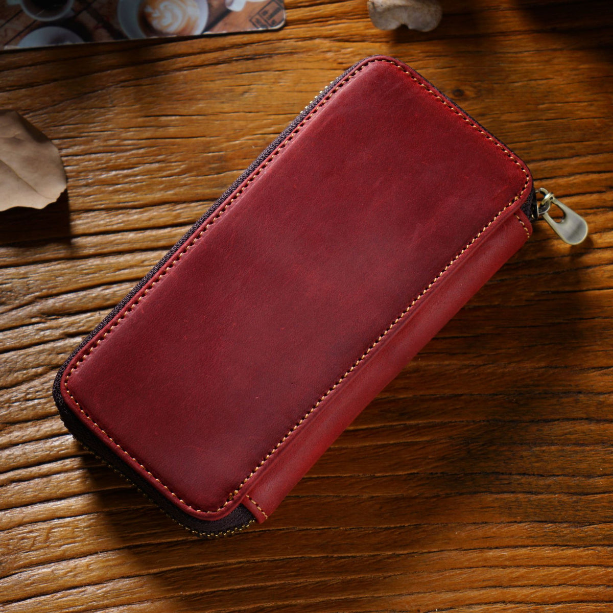 Pen & Keep – Full-Grain Cowhide Leather Zipper Pen Case