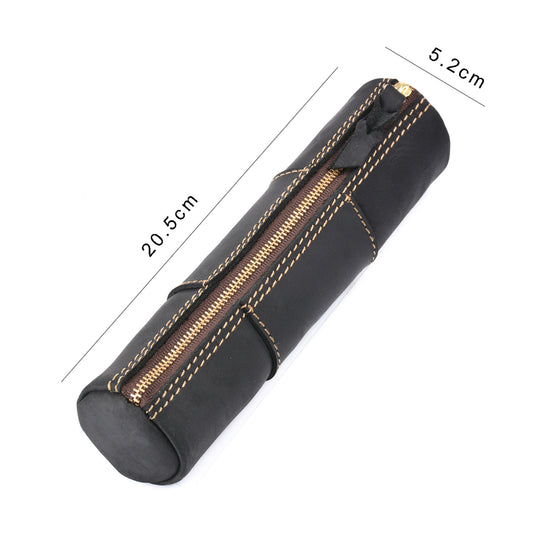 The Ink Well – Round Leather Pencil Case